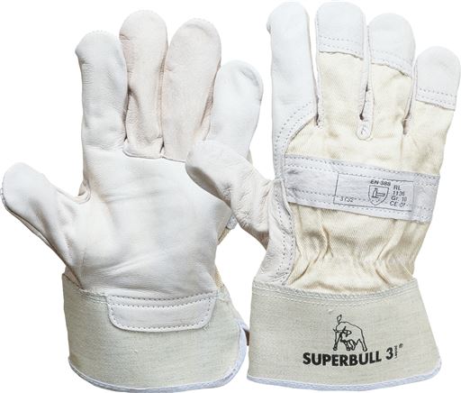 Lederhandschuh, schwere Leder- und Baumwollqualität, naturfarbenes, XXXl, Schutzklasse (EN 388) 3.1.2.2.X