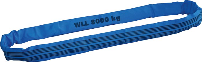 Rundschlinge EN 1492-2, Nutzlänge 2,5m, WLL 8000kg