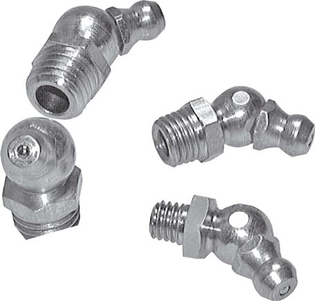 45° Kegelschmiernippel, R 1/8", 1.4305 (6-kant)