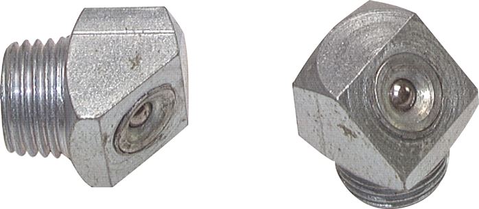 45° Trichterschmiernippel, M 8x1 (konisch), Stahl verzinkt