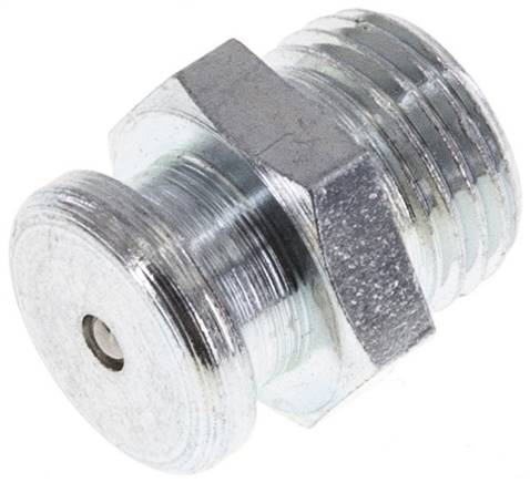 Flachschmiernippel 10 mm, G 1/8", Stahl verzinkt