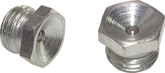 Gerader Trichterschmiernippel, M 10x1, 1.4305