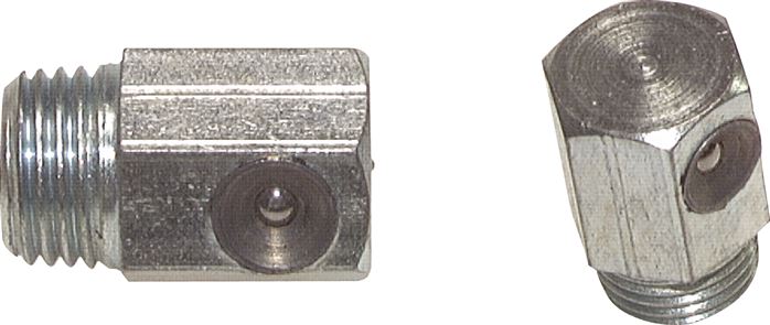 90° Trichterschmiernippel, M 8x1 (konisch), Stahl verzinkt