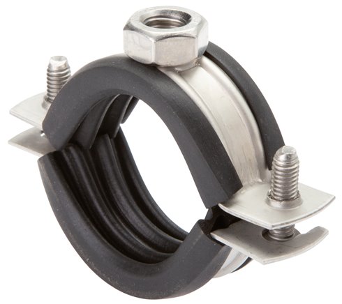 Rohrschelle, 64 - 67mm, 1.4404, mit Einlage, RS 67 G ES